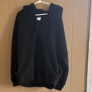 PINK Victoria's Secret Ladies Black Zip-Up  Hoodie